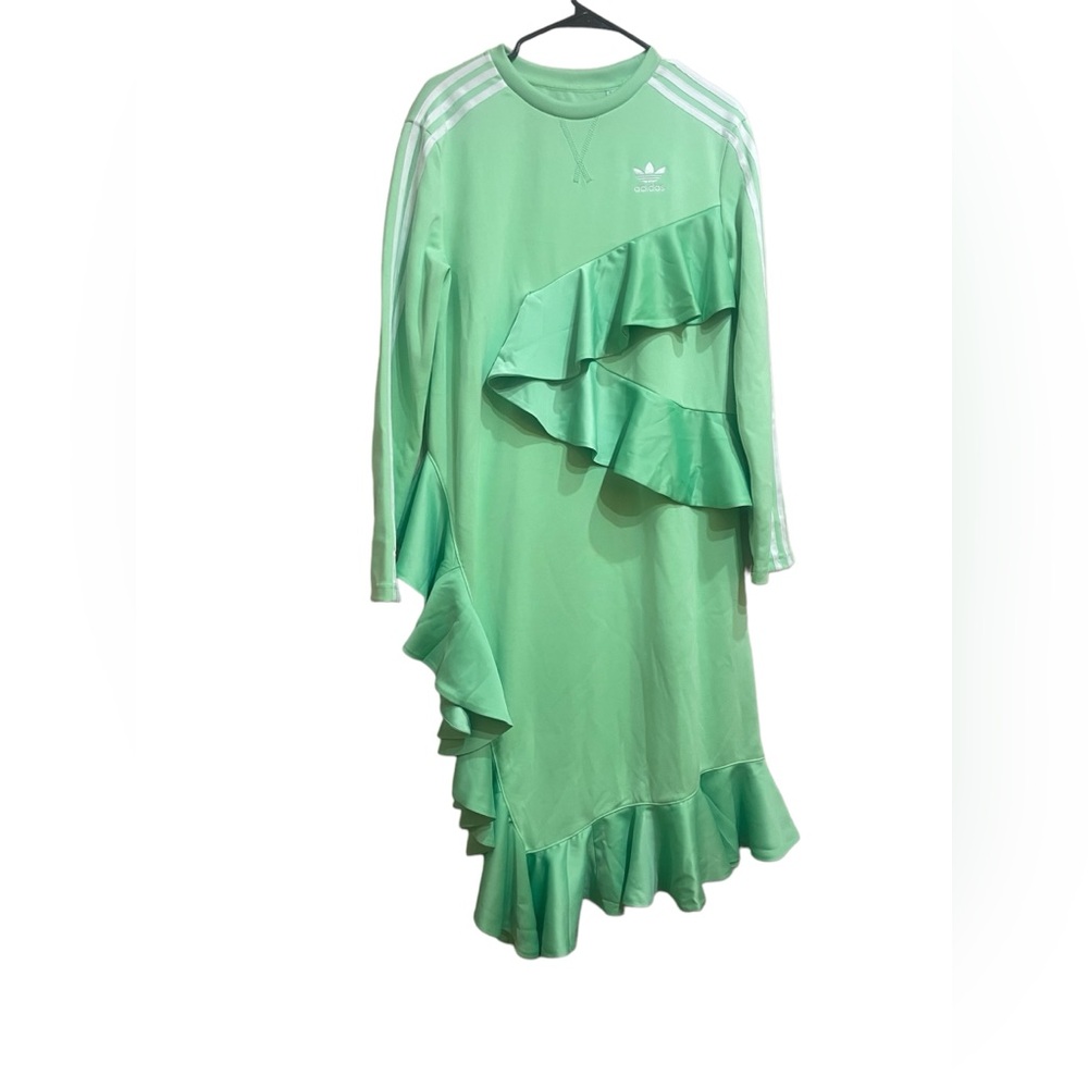Adidas Originals JKOO Menglo Green Dress FT9900 $130 Women's Size Medium